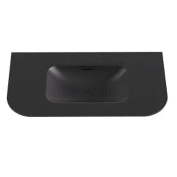 600-1800*455*400mm Lukka Estella Modern Matte Black PVC Wall Hung Vanity