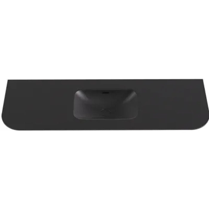 600-1800*455*400mm Lukka Estella Modern Matte Black PVC Wall Hung Vanity