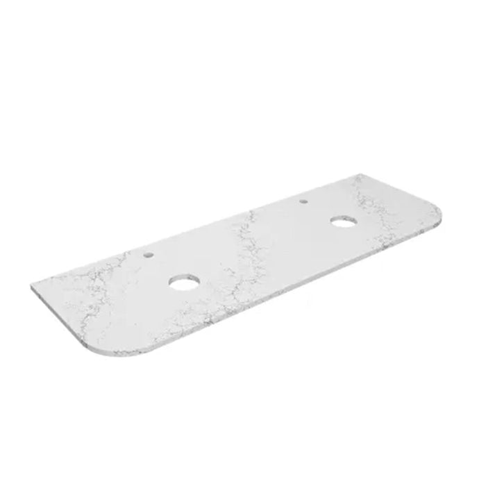 600-1800*455*400mm Lukka Estella Modern Matt White PVC Fluted Wall Hung Vanity