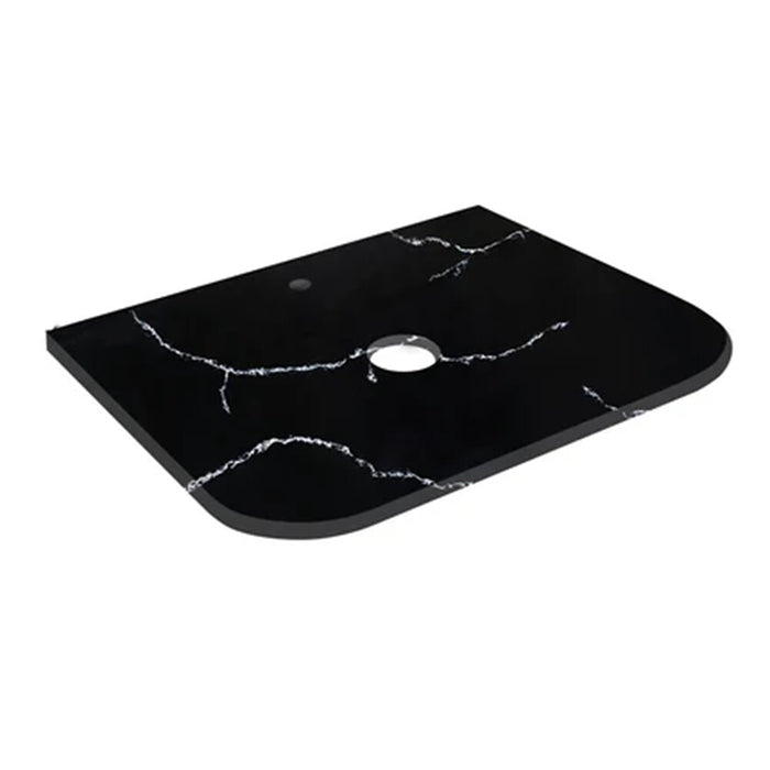600-1800*455*400mm Lukka Estella Modern Matte Black PVC Wall Hung Vanity