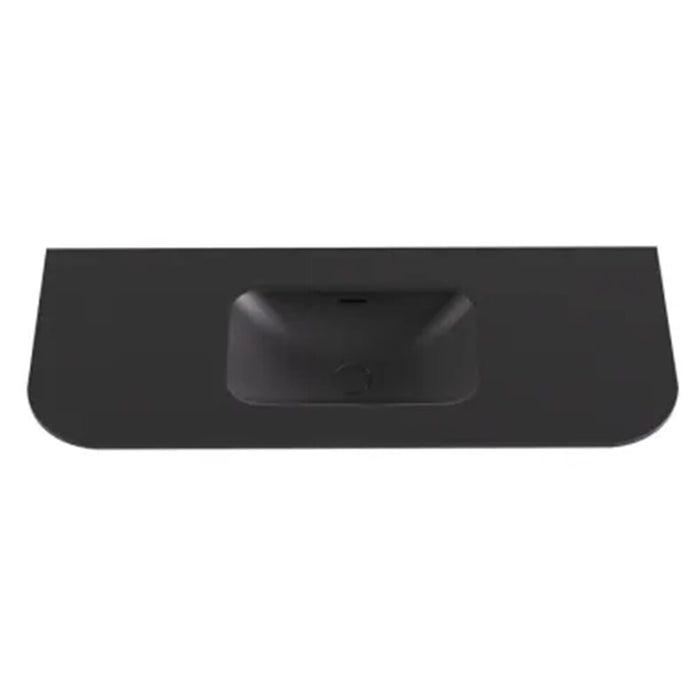 600-1800*455*400mm Lukka Estella Modern Matte Black PVC Wall Hung Vanity