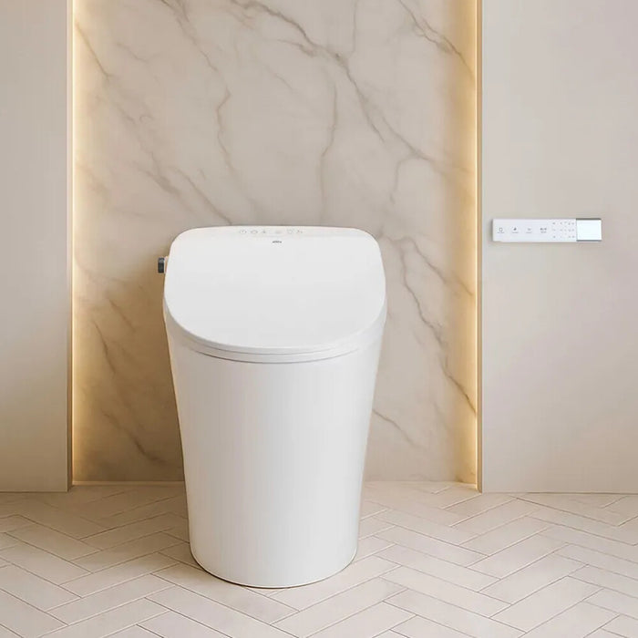 684*408*474mm Otti Attica Claya SPA Wellness Gloss White Ceramic Super Siphonic Smart Toilet Suite