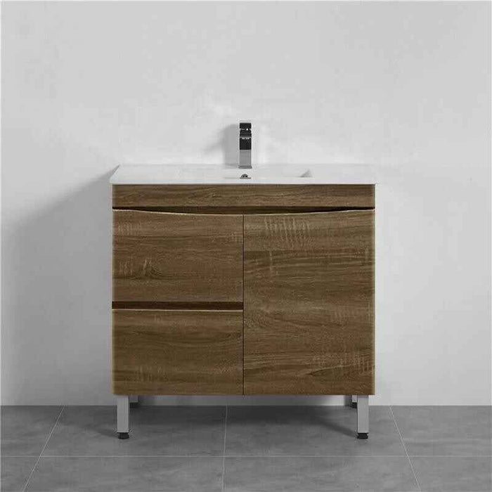 750-1500*450*820mm ABS Forest Timber DV Series Dark Oak MDF Curved Edges Wall Hung/Freestanding Vanity