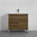 750-1500*450*820mm ABS Forest Timber DV Series Dark Oak MDF Curved Edges Wall Hung/Freestanding Vanity