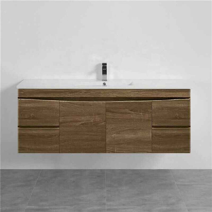 750-1500*450*820mm ABS Forest Timber DV Series Dark Oak MDF Curved Edges Wall Hung/Freestanding Vanity