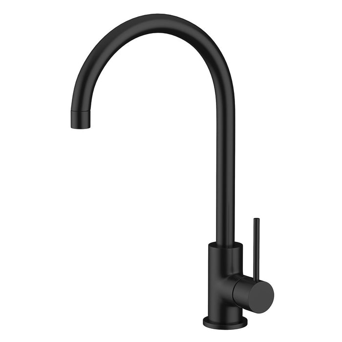 Amoza Brushed Stainless Steel/Brushed Gold/Chrome/Gun Metal/Matt Black 304 Stainless Steel Gooseneck Progo Sink Mixer Tapware