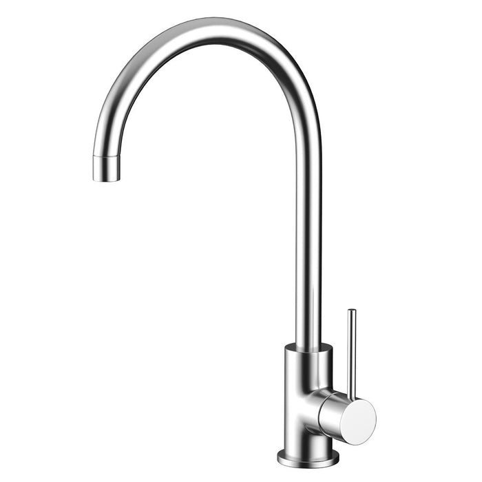 Amoza Brushed Stainless Steel/Brushed Gold/Chrome/Gun Metal/Matt Black 304 Stainless Steel Gooseneck Progo Sink Mixer Tapware