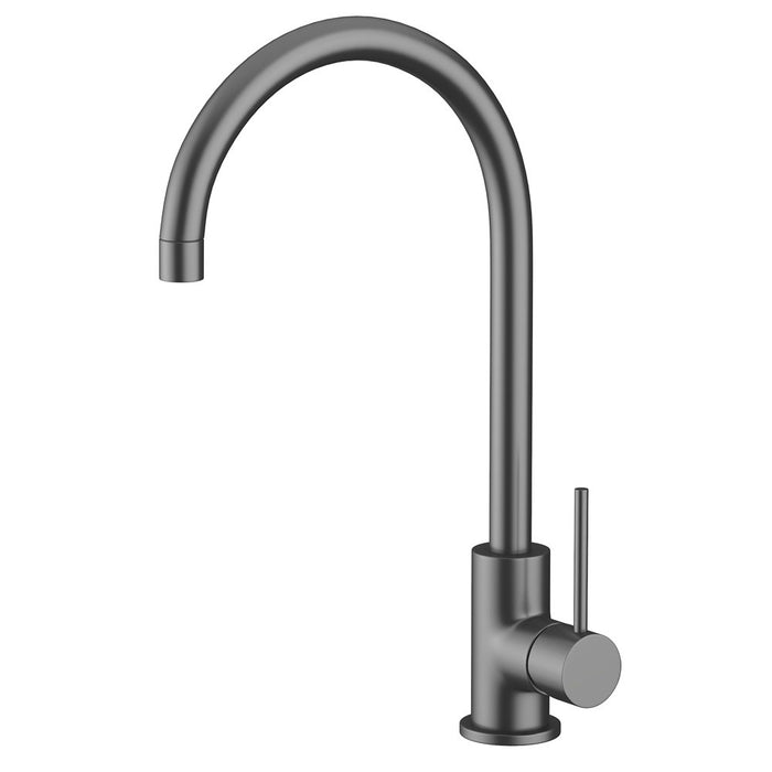 Amoza Brushed Stainless Steel/Brushed Gold/Chrome/Gun Metal/Matt Black 304 Stainless Steel Gooseneck Progo Sink Mixer Tapware