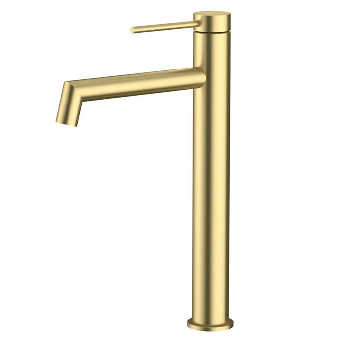 Amoza Brushed Stainless Steel/Brushed Gold/Chrome/Gun Metal/Matt Black 304 Stainless Steel Hi-Rise Right Angle Basin Mixer Tapware