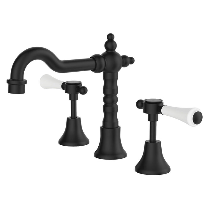 Fienza Lillian Matte Black/Chrome/Brushed Nickel/Urban Brass Solid Brass Electroplated/PVD Basin Set/Sink Mixer/Wall Top Assembly Tapware