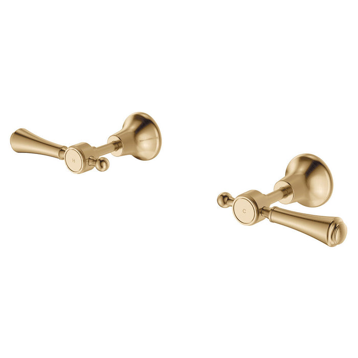 Fienza Lillian Matte Black/Chrome/Brushed Nickel/Urban Brass Solid Brass Electroplated/PVD Basin Set/Sink Mixer/Wall Top Assembly Tapware