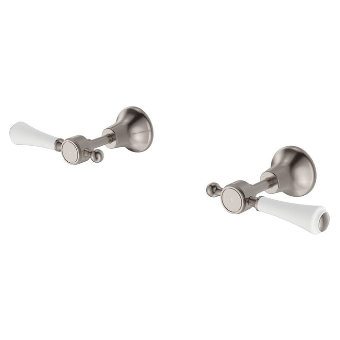 Fienza Lillian Matte Black/Chrome/Brushed Nickel/Urban Brass Solid Brass Electroplated/PVD Basin Set/Sink Mixer/Wall Top Assembly Tapware