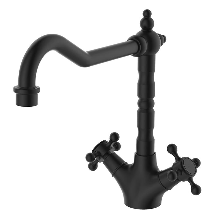 Fienza Lillian Matte Black/Chrome/Brushed Nickel/Urban Brass Solid Brass Electroplated/PVD Basin Set/Sink Mixer/Wall Top Assembly Tapware