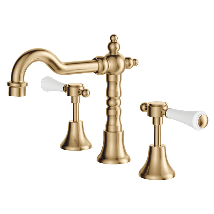 Fienza Lillian Matte Black/Chrome/Brushed Nickel/Urban Brass Solid Brass Electroplated/PVD Basin Set/Sink Mixer/Wall Top Assembly Tapware