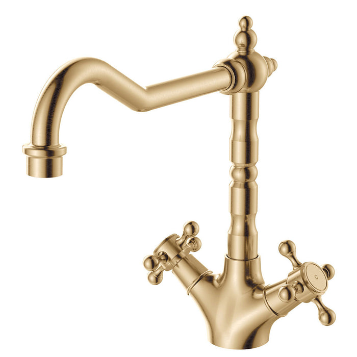 Fienza Lillian Matte Black/Chrome/Brushed Nickel/Urban Brass Solid Brass Electroplated/PVD Basin Set/Sink Mixer/Wall Top Assembly Tapware