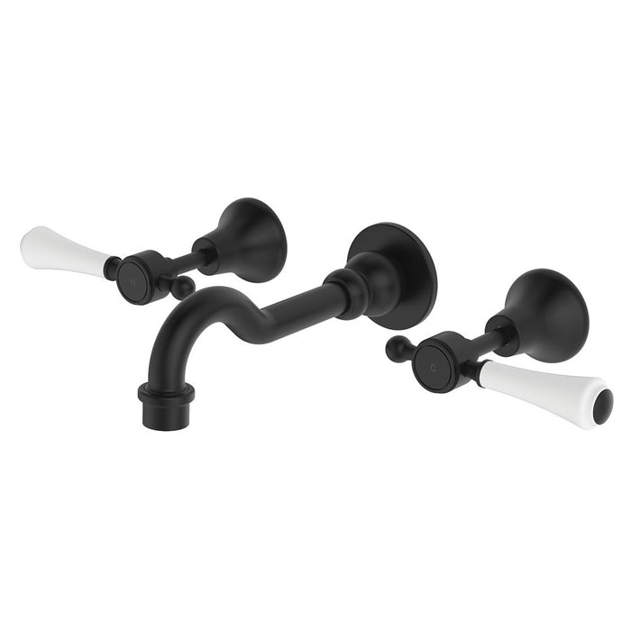 Fienza Lillian Matte Black/Chrome/Brushed Nickel/Urban Brass Solid Brass Electroplated/PVD Basin Set/Sink Mixer/Wall Top Assembly Tapware