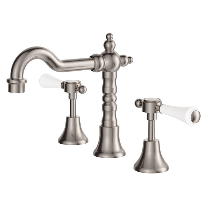 Fienza Lillian Matte Black/Chrome/Brushed Nickel/Urban Brass Solid Brass Electroplated/PVD Basin Set/Sink Mixer/Wall Top Assembly Tapware