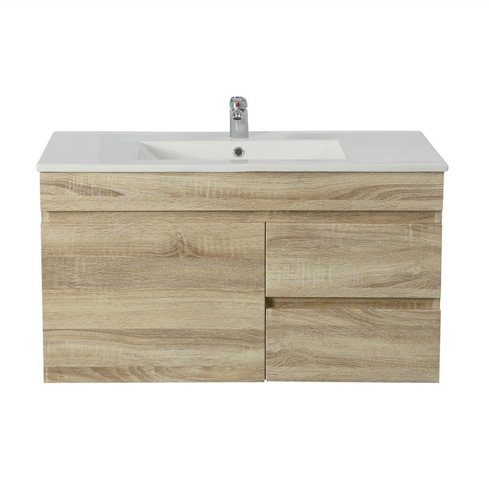 600-1500*500*450mm POS Berge White Oak MDF Wall Hung Vanity