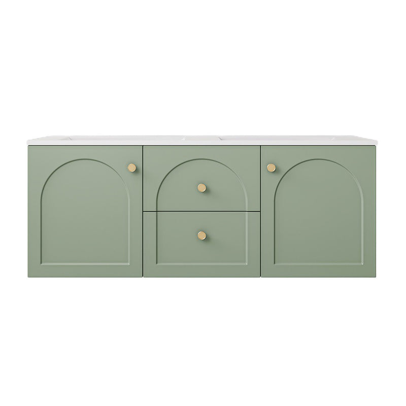 1200*455*470mm Lukka Chester Federation Olive Green PVC Cabinet Wall Hung Vanity