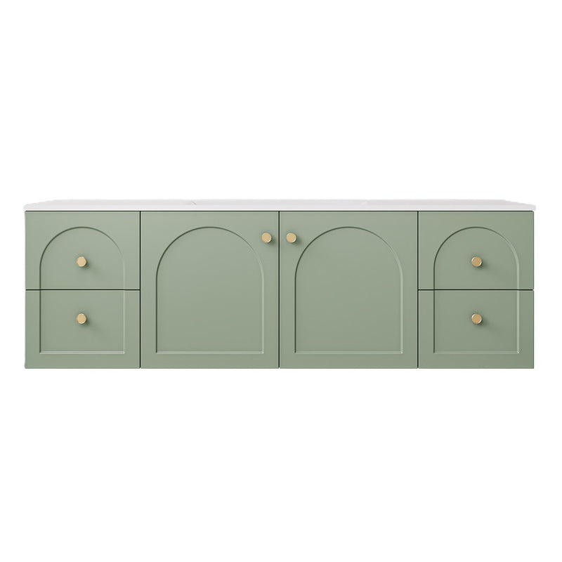 1500*455*470mm Lukka Chester Federation Olive Green PVC Cabinet Wall Hung Vanity