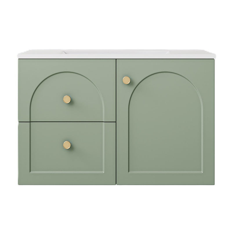 750*455*470mm Lukka Chester Federation Olive Green PVC Cabinet Wall Hung Vanity