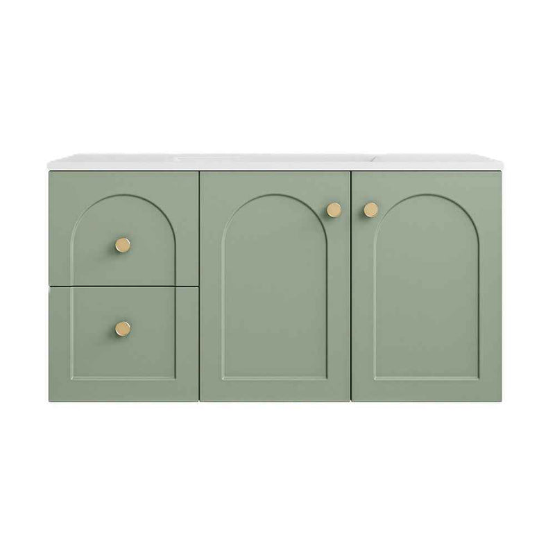 900*455*470mm Lukka Chester Federation Olive Green PVC Cabinet Wall Hung Vanity