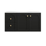 900*455*560mm Lukka Chester Federation Matt Black PVC Left/Right Drawer Wall Hung Vanity