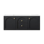 1200*455*560mm Lukka Chester Federation Matt Black PVC Wall Hung Vanity