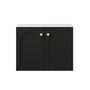 600*455*560mm Lukka Chester Federation Matt Black PVC Wall Hung Vanity