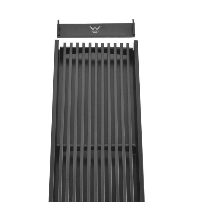 600-3000mm Somer Matte Black DIY Wide Linear Floor Grate Grill Drain (No Outlet)