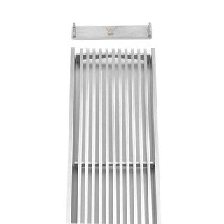 600-3000mm Somer Silver DIY Wide Linear Floor Grate Grill Drain (No Outlet)