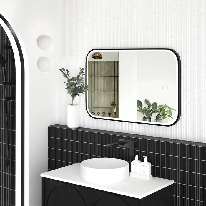 900-1500*750mm Otti Newport Frameless/BLack Metal/Gold Metal/White Metal Framed Soft Rectangle LED Mirror