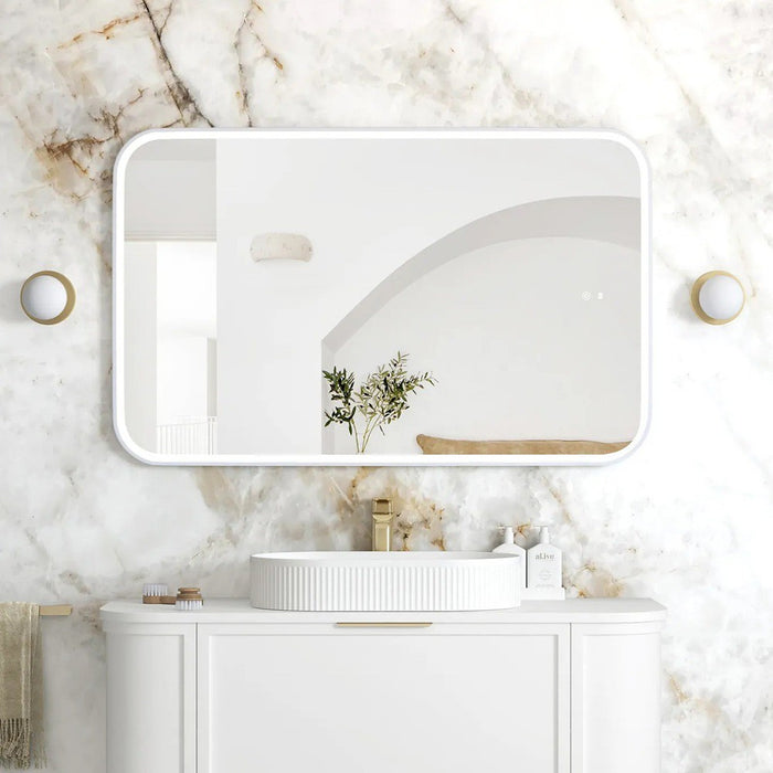 900-1500*750mm Otti Newport Frameless/BLack Metal/Gold Metal/White Metal Framed Soft Rectangle LED Mirror