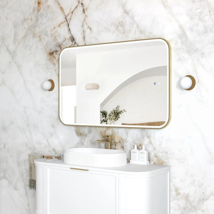 900-1500*750mm Otti Newport Frameless/BLack Metal/Gold Metal/White Metal Framed Soft Rectangle LED Mirror