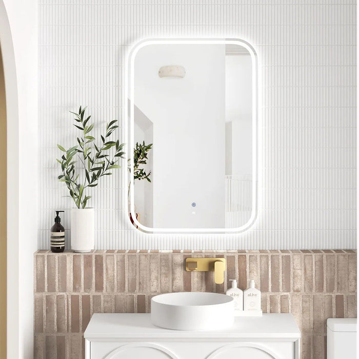 900-1500*750mm Otti Newport Frameless/BLack Metal/Gold Metal/White Metal Framed Soft Rectangle LED Mirror