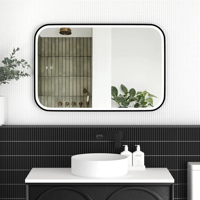 900-1500*750mm Otti Newport Frameless/BLack Metal/Gold Metal/White Metal Framed Soft Rectangle LED Mirror