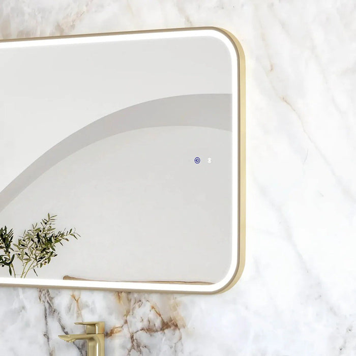 900-1500*750mm Otti Newport Frameless/BLack Metal/Gold Metal/White Metal Framed Soft Rectangle LED Mirror