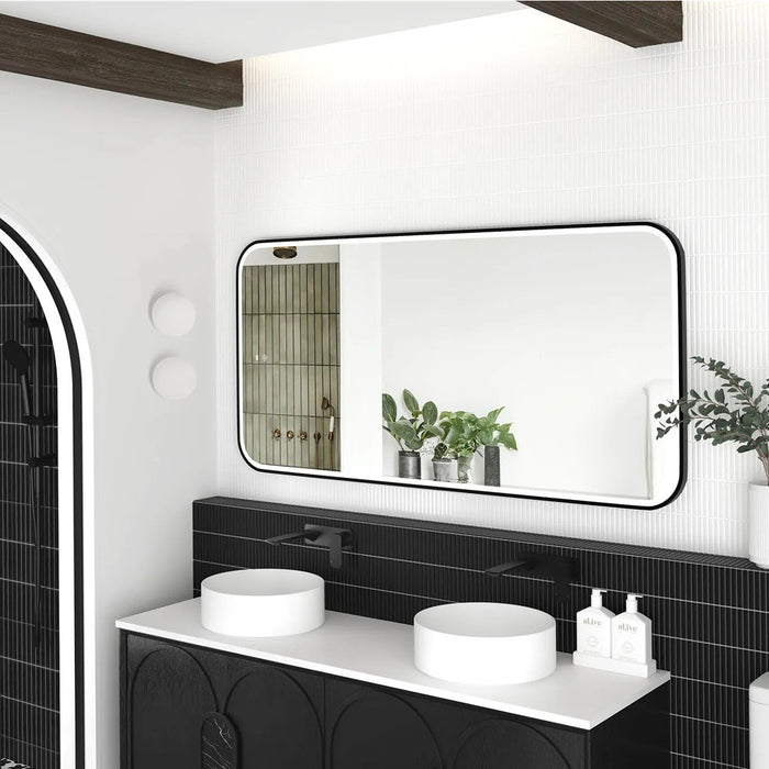 900-1500*750mm Otti Newport Frameless/BLack Metal/Gold Metal/White Metal Framed Soft Rectangle LED Mirror