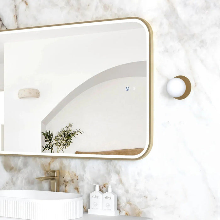 900-1500*750mm Otti Newport Frameless/BLack Metal/Gold Metal/White Metal Framed Soft Rectangle LED Mirror