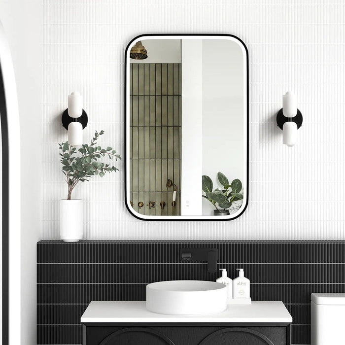 900-1500*750mm Otti Newport Frameless/BLack Metal/Gold Metal/White Metal Framed Soft Rectangle LED Mirror