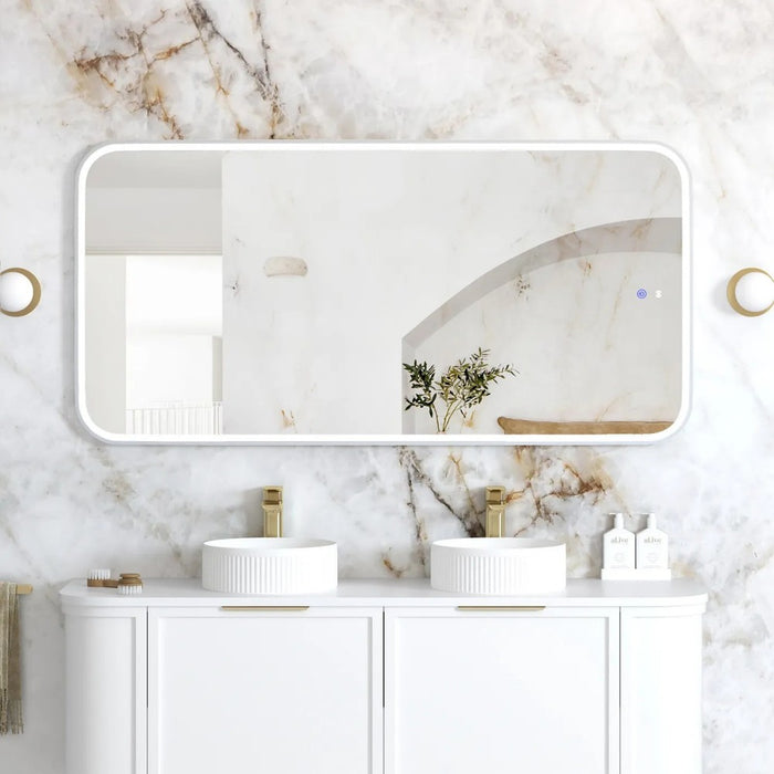 900-1500*750mm Otti Newport Frameless/BLack Metal/Gold Metal/White Metal Framed Soft Rectangle LED Mirror
