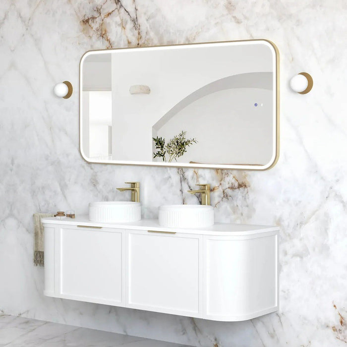 900-1500*750mm Otti Newport Frameless/BLack Metal/Gold Metal/White Metal Framed Soft Rectangle LED Mirror