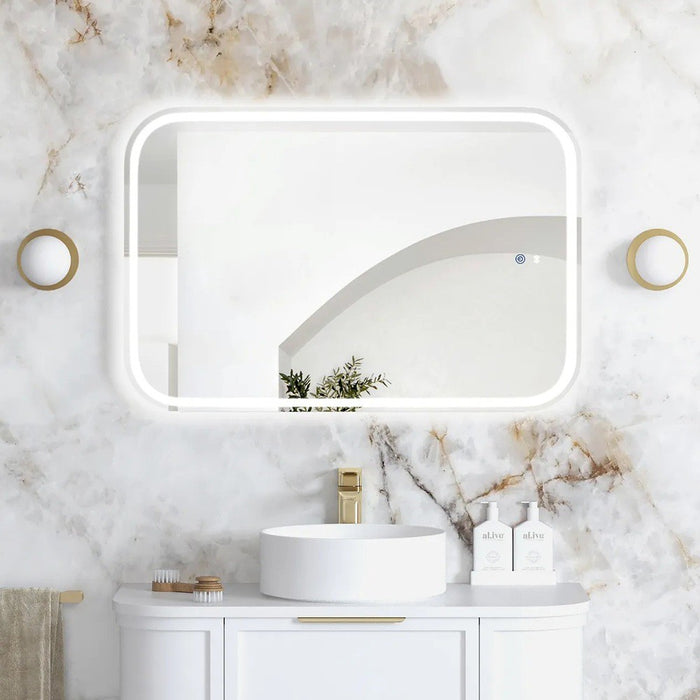 900-1500*750mm Otti Newport Frameless/BLack Metal/Gold Metal/White Metal Framed Soft Rectangle LED Mirror