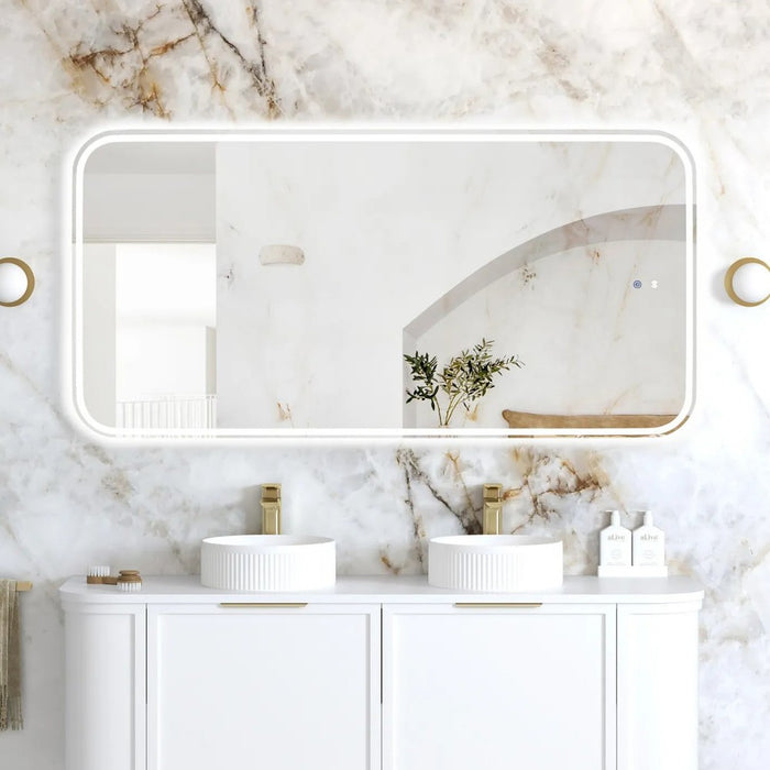 900-1500*750mm Otti Newport Frameless/BLack Metal/Gold Metal/White Metal Framed Soft Rectangle LED Mirror