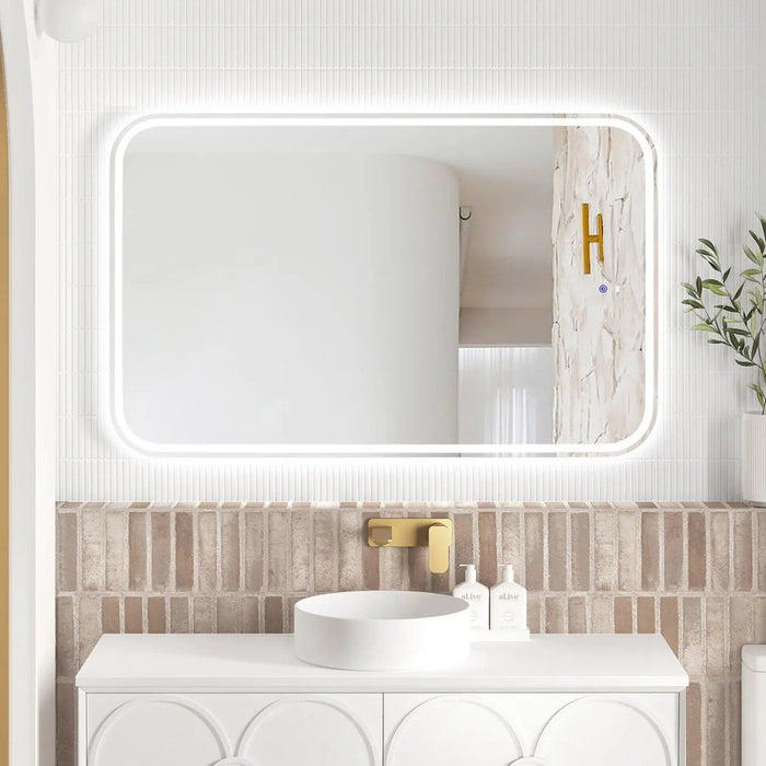 900-1500*750mm Otti Newport Frameless/BLack Metal/Gold Metal/White Metal Framed Soft Rectangle LED Mirror