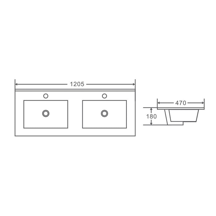600-1200*455*830mm Mercio Bella Notaio Walnut Freestanding Vanity