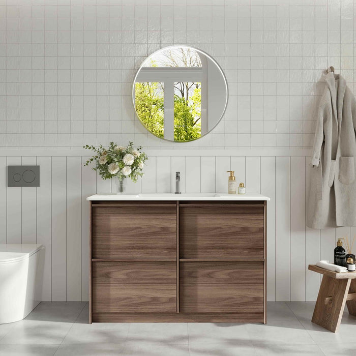 600-1200*455*830mm Mercio Bella Notaio Walnut Freestanding Vanity