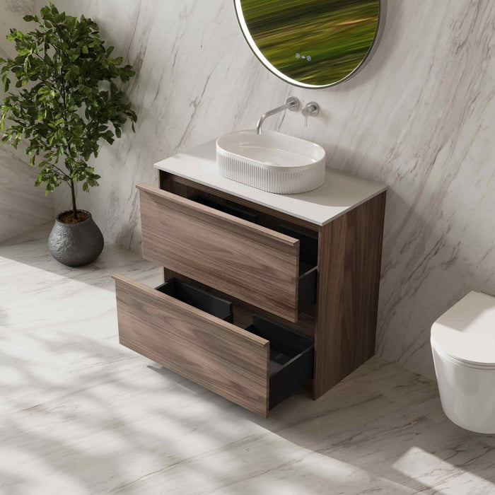 600-1200*455*830mm Mercio Bella Notaio Walnut Freestanding Vanity