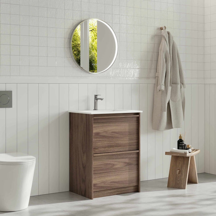 600-1200*455*830mm Mercio Bella Notaio Walnut Freestanding Vanity