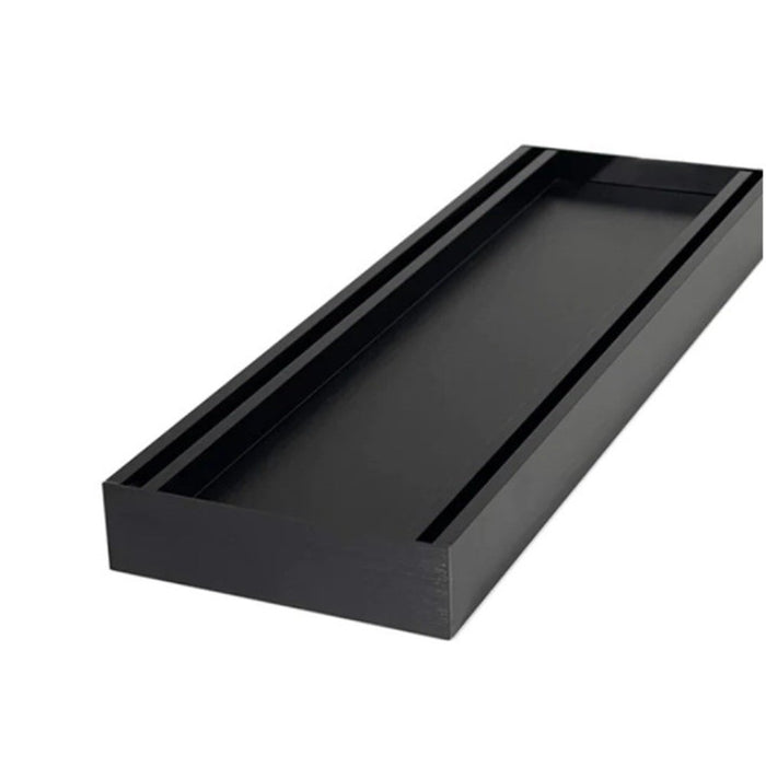 300-5600*26*100mm Aquaperla Brushed Black Ezy UV Stable Anodised Aluminium Flow Tile Insert Grate